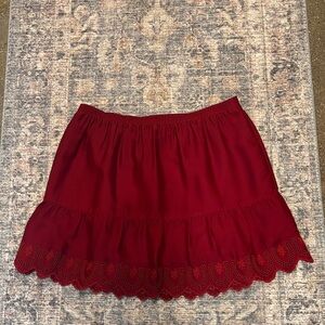 Madewell size L maroon skirt with elastic waistband